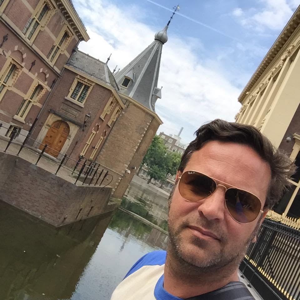 The Binnenhof in The Hague across the Hofvijver, with the Torentje